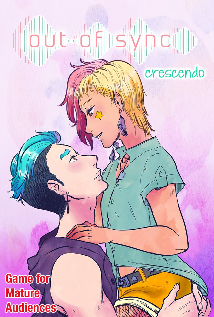 SparklerMonthly's tweet photo. Kickstarter update: New #OutOfSyncVN epilogue game by @PaperStarsDev coming to Year 5 Cherry Bomb! Art: @caporushes 
https://t.co/tzTDvJ5TMf https://t.co/FmkxpYwSRS