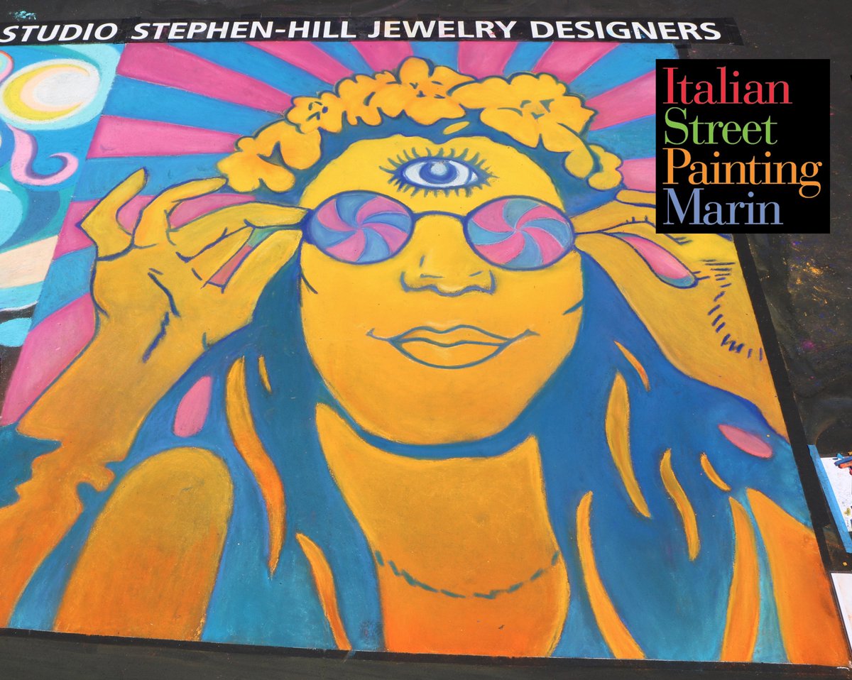 ItalStPtMarin's tweet photo. Enjoy some #FunintheSun this weekend! Artwork created by #IsabellaKiriakis at our #SummerofLove event.
Photo: #JoyPhoenix #streetpainting https://t.co/aqL4vSaML2