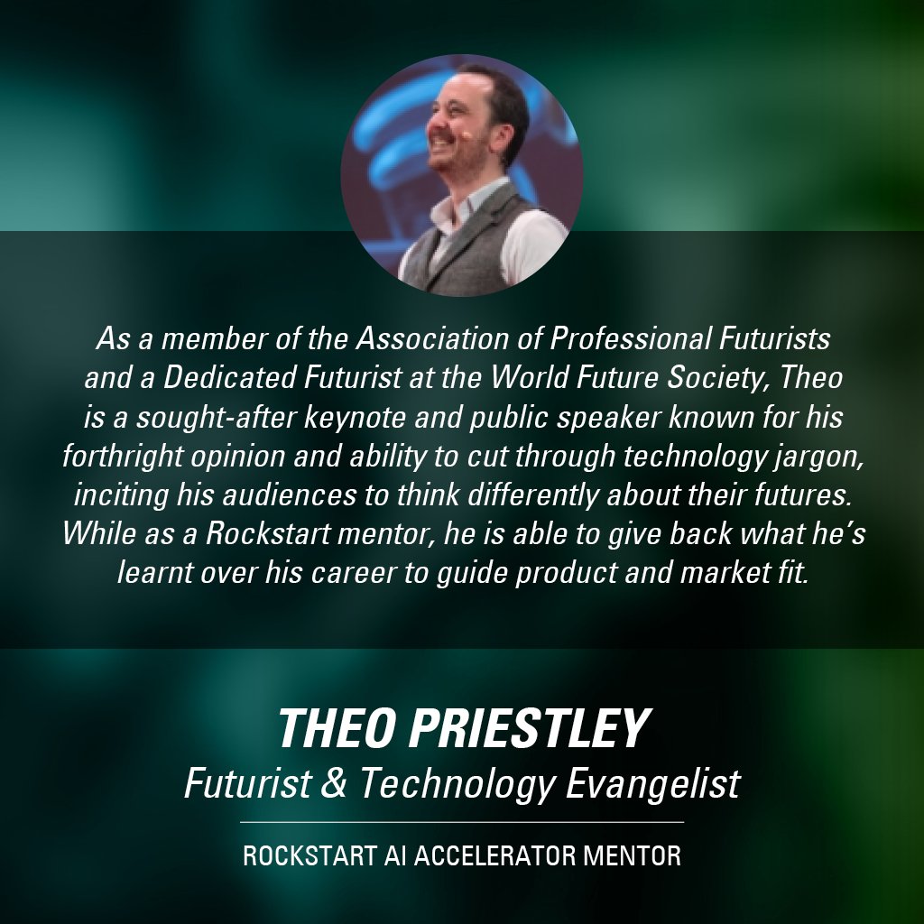 Honoured to have renowned #Futurist and Tech Evangelist <a href="/tprstly/">Theo Priestley</a> join us as a #Mentor for Europe's 1st #AI #Accelerator! #thefutureisnow