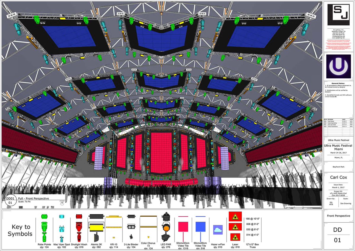 livedesignmag's tweet image. Check out Steve Lieberman's #lightingplot for Carl Cox Arena &amp;amp; Midpark Stage at #UltraMiami2017 goo.gl/rTrzgf