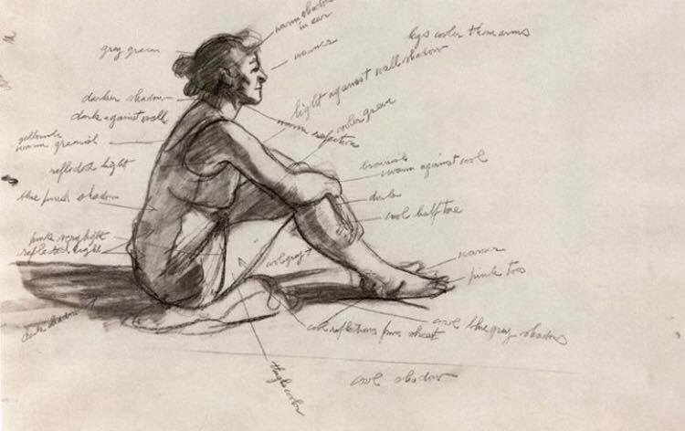 Edward Hopper
Morning Sun, 1952
process sketch for "Morning Sun", 1952