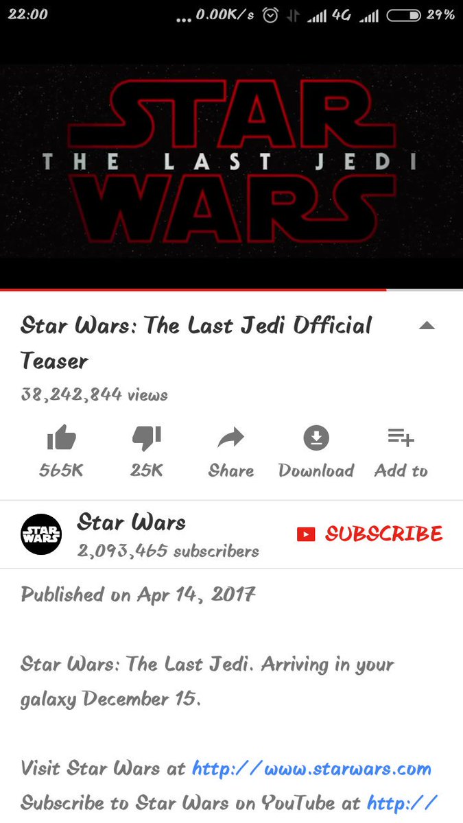 rameshj505's tweet photo. @seralan1998 @Trollpathy @ThalaAjith_FC @directorsiva Star wars #565k likes....
We can beat diz...
#Can_Can https://t.co/j36NNEB7l8