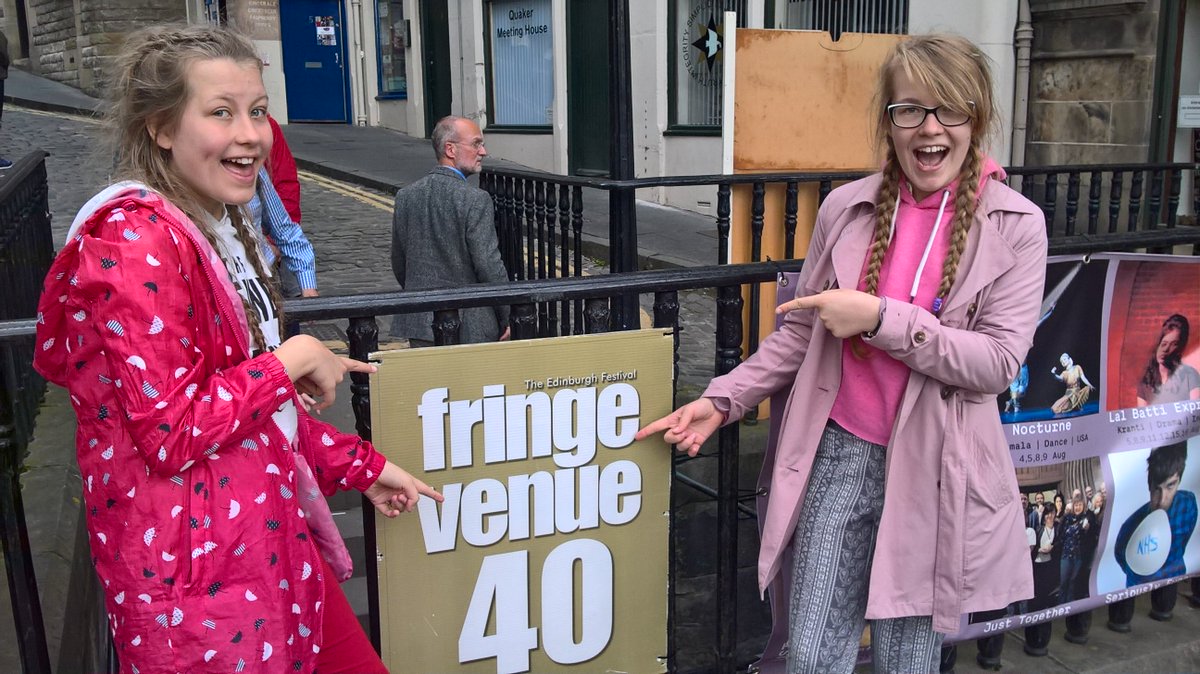 Rebecca &amp; Sarah #venue40 ready for <a href="/Kaleid_troupe/">Kaleidoscope Theatre</a> 14-19 Aug theatre faeries, goblins dance in story of Stories being stolen