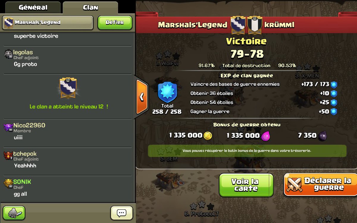 Gg les marshals pour le clan lv12