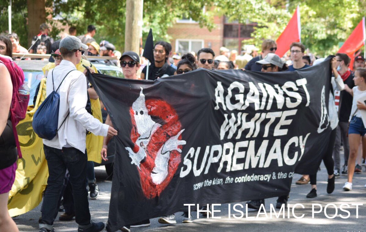 tahirahaw's tweet photo. The @IslamicPost was on the scene bravely covering the Neo Nazi Alt Right violent rally in #charlottesville. https://t.co/vWYbzVT4LN