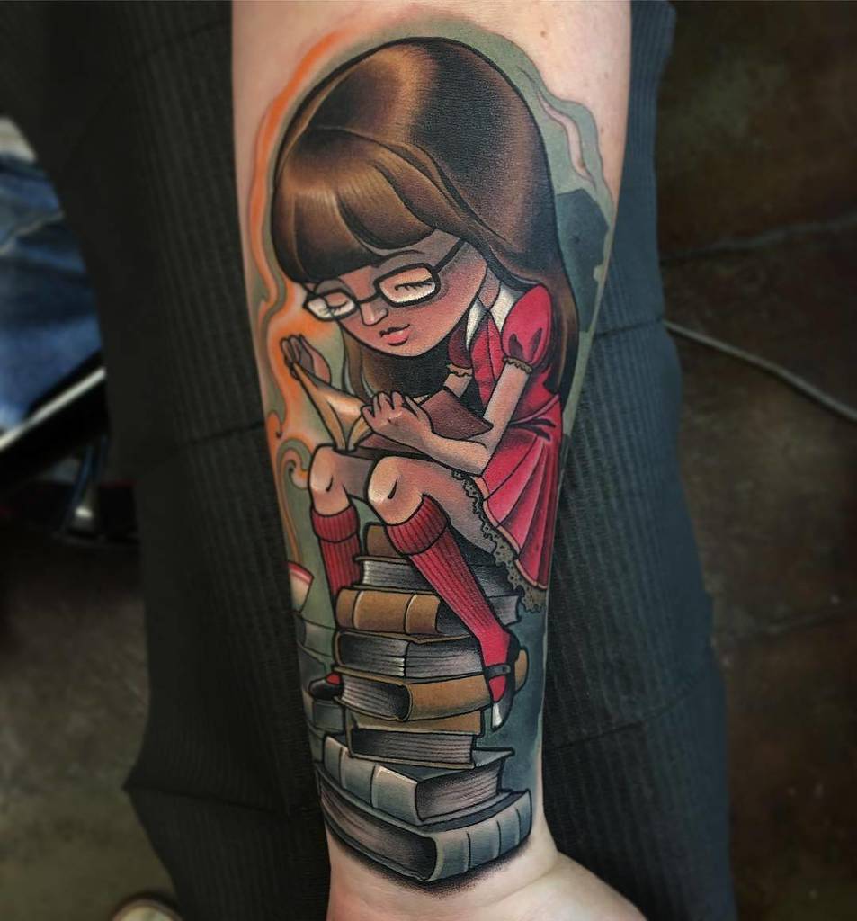 Books Can Take You Anywhere by @joshuabowers at Iron Heart Tattoo in Boise, Idaho. #books #reading #girl #knowled… ift.tt/2wEgl2N