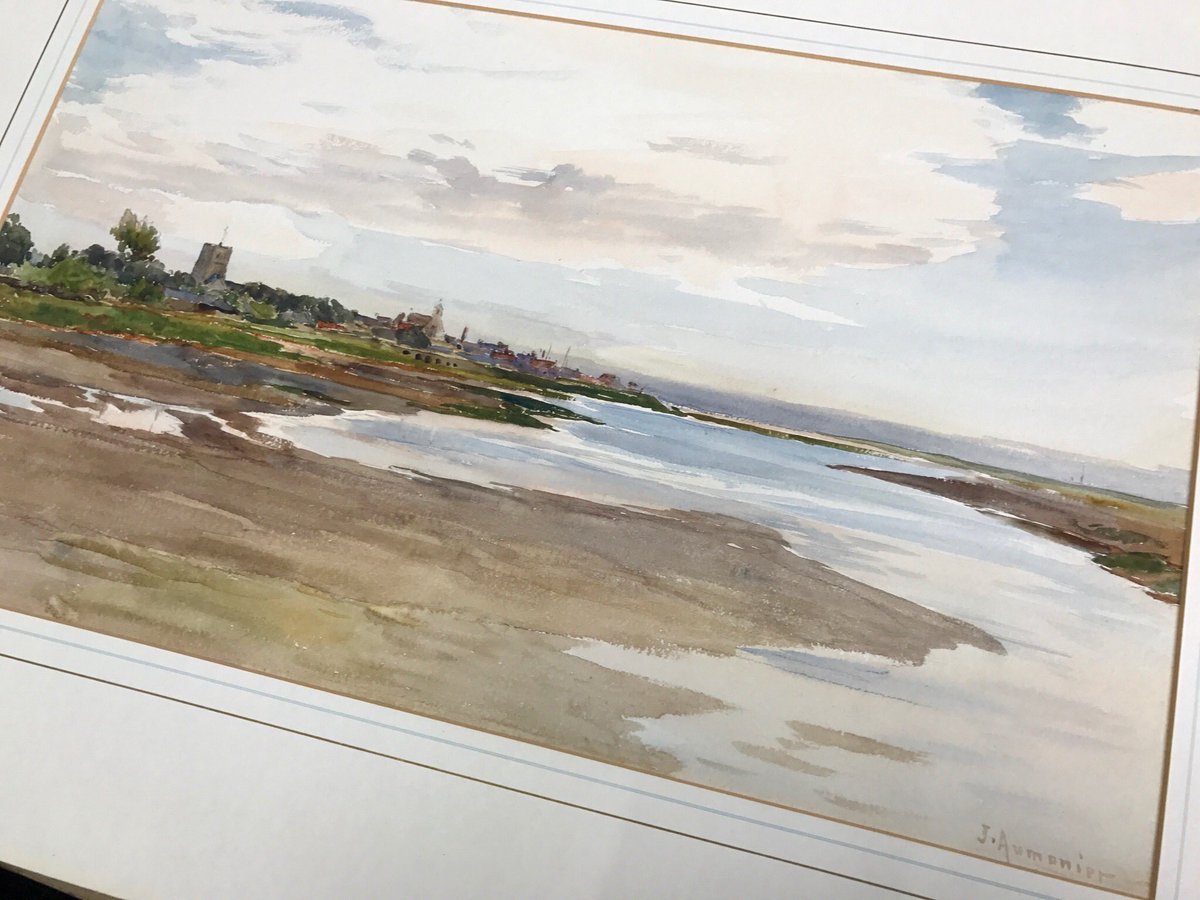 TheArtStudioUK's tweet photo. Old Shoreham, Sussex: Original watercolour by James Aumonier (1832-1911) in for Framing @TheArtStudioUK #jamesaumonier #watercolour #framing https://t.co/ihWT6QOaaP