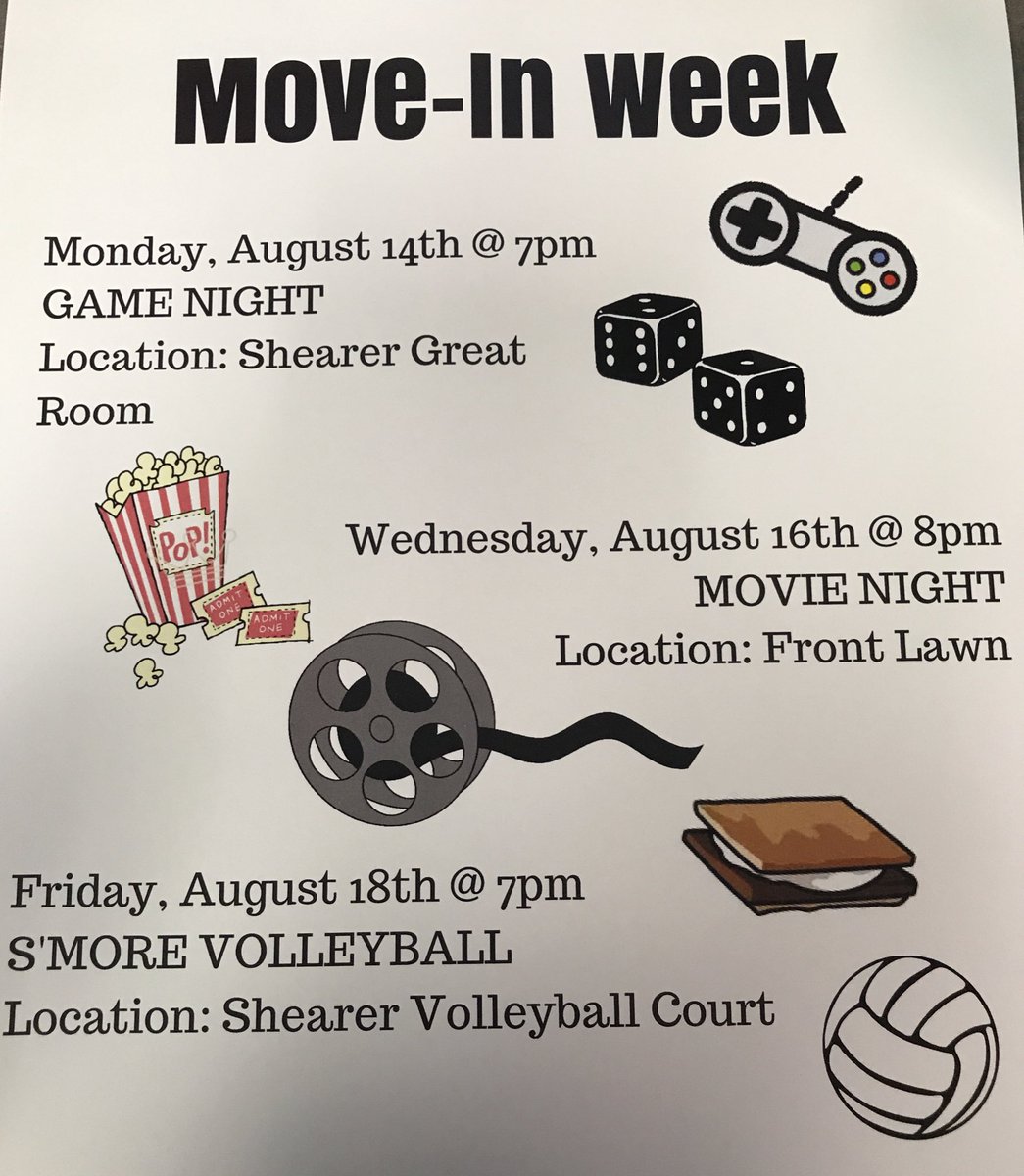 SEOSL's tweet photo. Who's ready for move-in week?? Come join us Monday, Wednesday and Friday!! https://t.co/KPXKwl2DcE