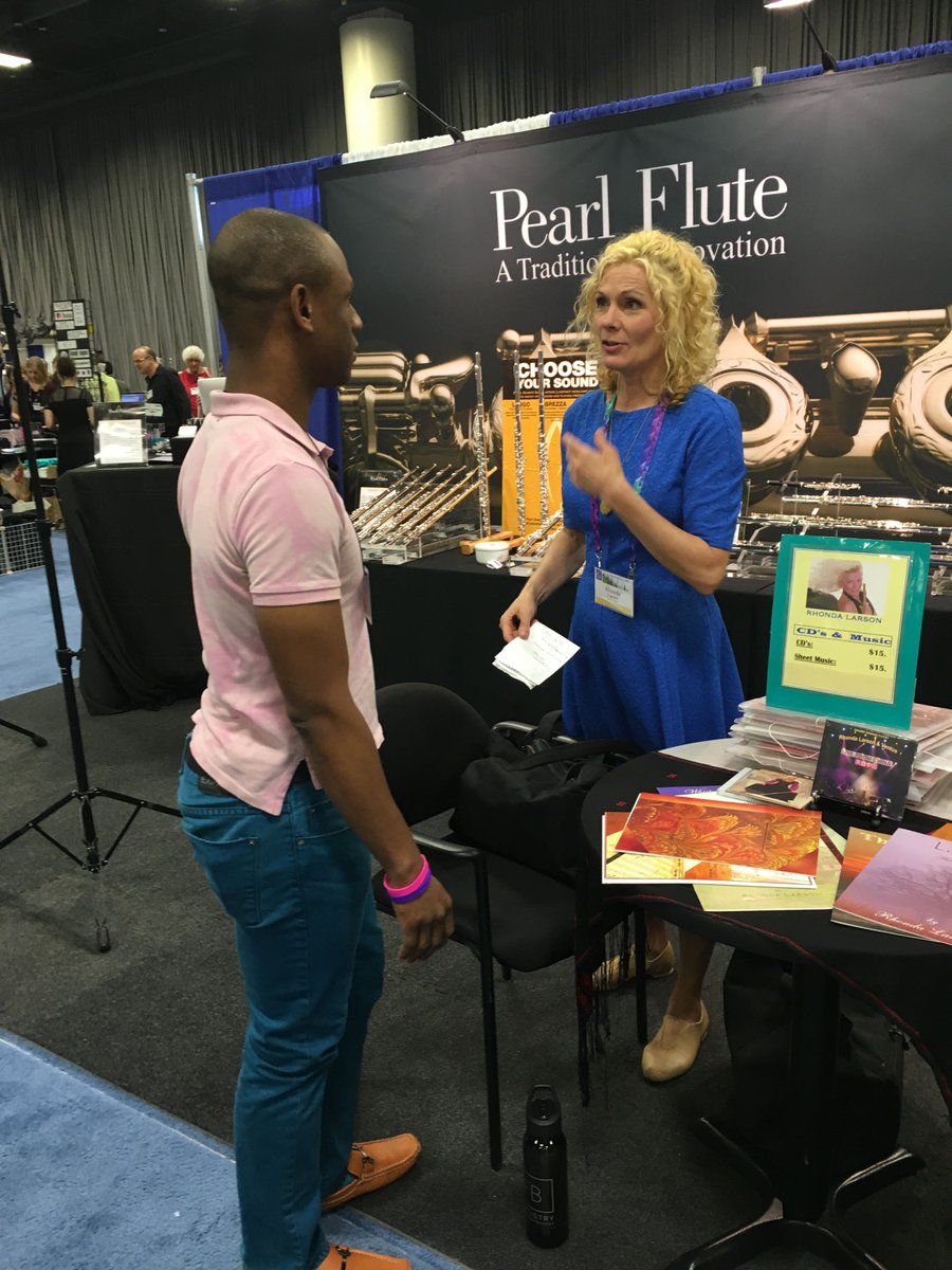 Pearl_Flute's tweet photo. .@RhondaLarson will be signing autographs today in the Pearl Booth at the 45th Annual National Flute Association Convention. #nfa https://t.co/hIYr6ZFI0q