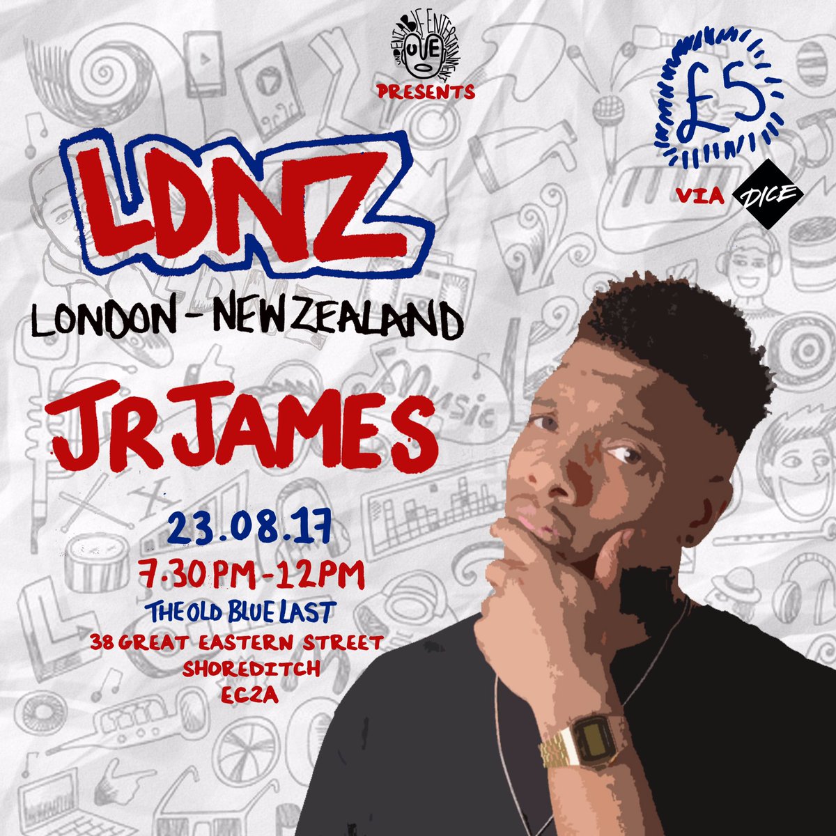 PLAYLDNZ's tweet photo. Catch CNO's @JRJamesCNO performing at the #LDNZ 4
Tickets available via @dicefm
https://t.co/6z1seuu6Yc https://t.co/0PoJ8ezC9c