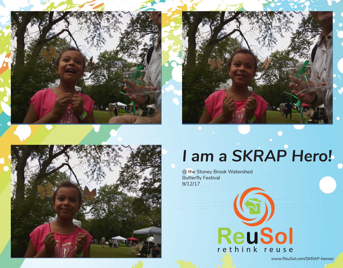 reusolscience's tweet photo. Having a blast at the butterfly festival at the @H20shed! #SKRAPheroes #BFLYFEST17 https://t.co/zkqGDsPAu7