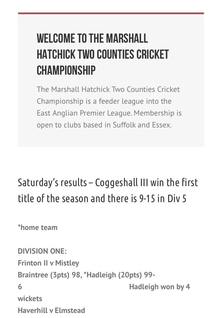 Great Bromley CC tweet media