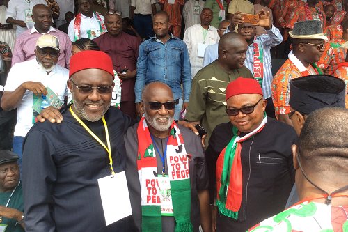 The frontline aspirant for Anambra guber election under PDP, Oseloka Obaze, on Saturday, attended the party’s convention which was held in Abuja.