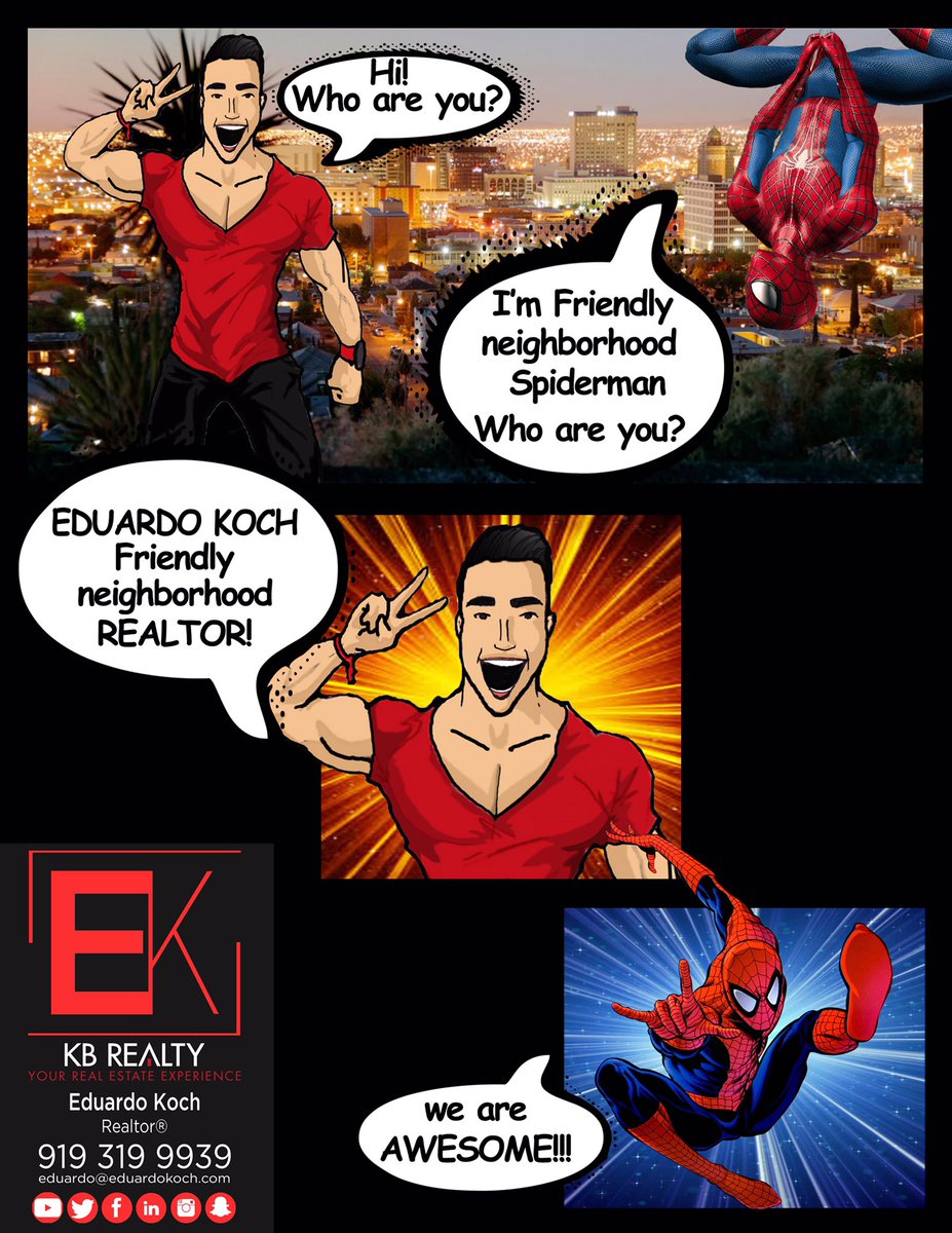 EduardoKoch01's tweet photo. Buying? Selling? Investing? Need Cash for your Home? I'M YOUR GUY!!! #EKrealestate #KByree #TeamKoch #realtor #elpaso #TX #BadAssRealtor https://t.co/4mDw1XPhEy