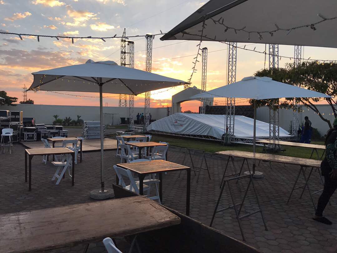 DannythatGuy's tweet photo. Everything's almost ready for tomorrow. 
Wine &amp; Grill Festival at @Theflameharare 
#WeOwnAugust https://t.co/tm1Sq6sc2D