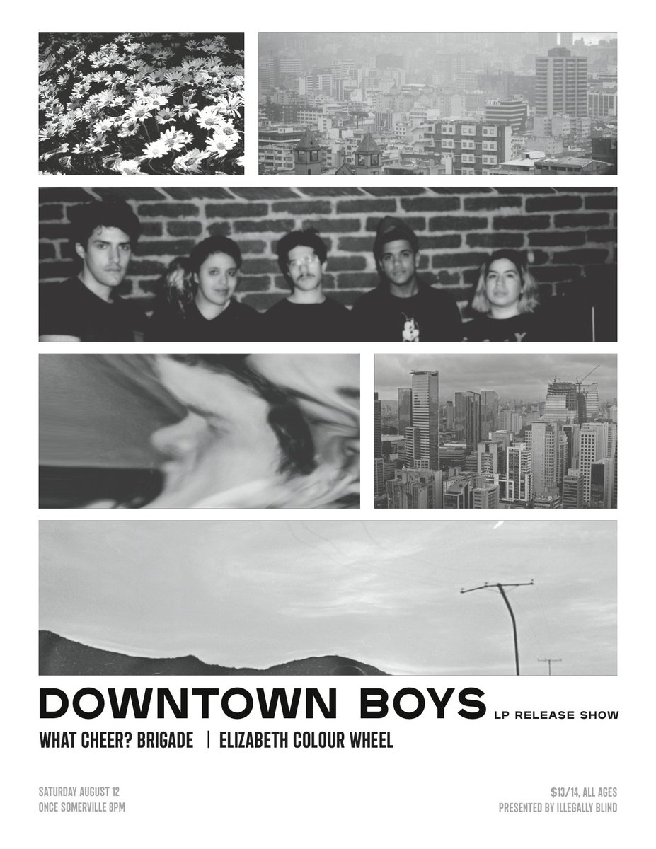 TONIGHT: <a href="/DowntownBoys/">Downtown Boys</a> LP release show w/ @whatcheerb and Elizabeth Colour Wheel at <a href="/ONCEsomerville/">ONCEsomerville</a>! 8PM, all ages.  Flyer by TJ Freda