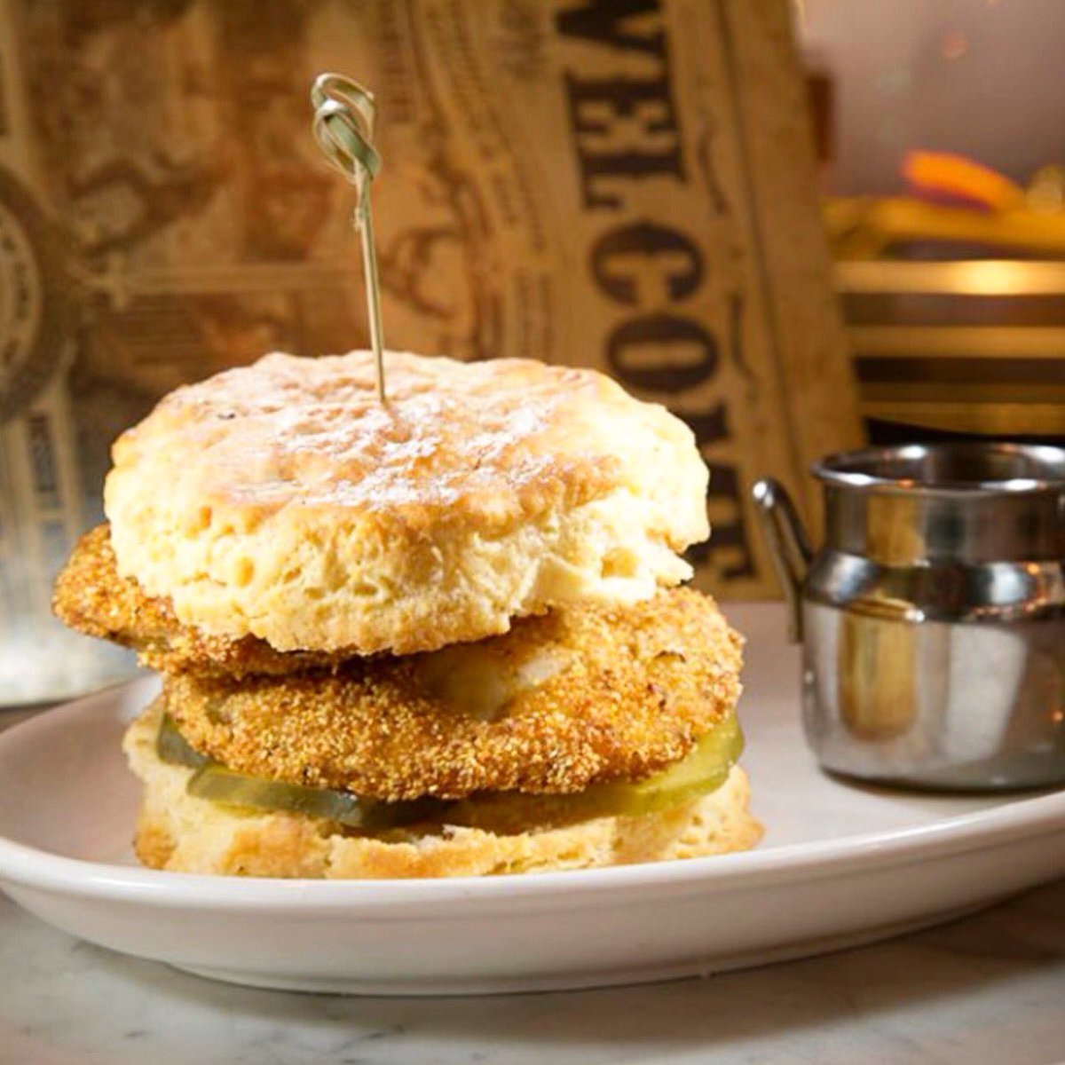 FatbirdNYC's tweet photo. Sliding into Saturday. #fatbirdnyc #friedchicken #biscuit #sliders https://t.co/7b9YlEt66b