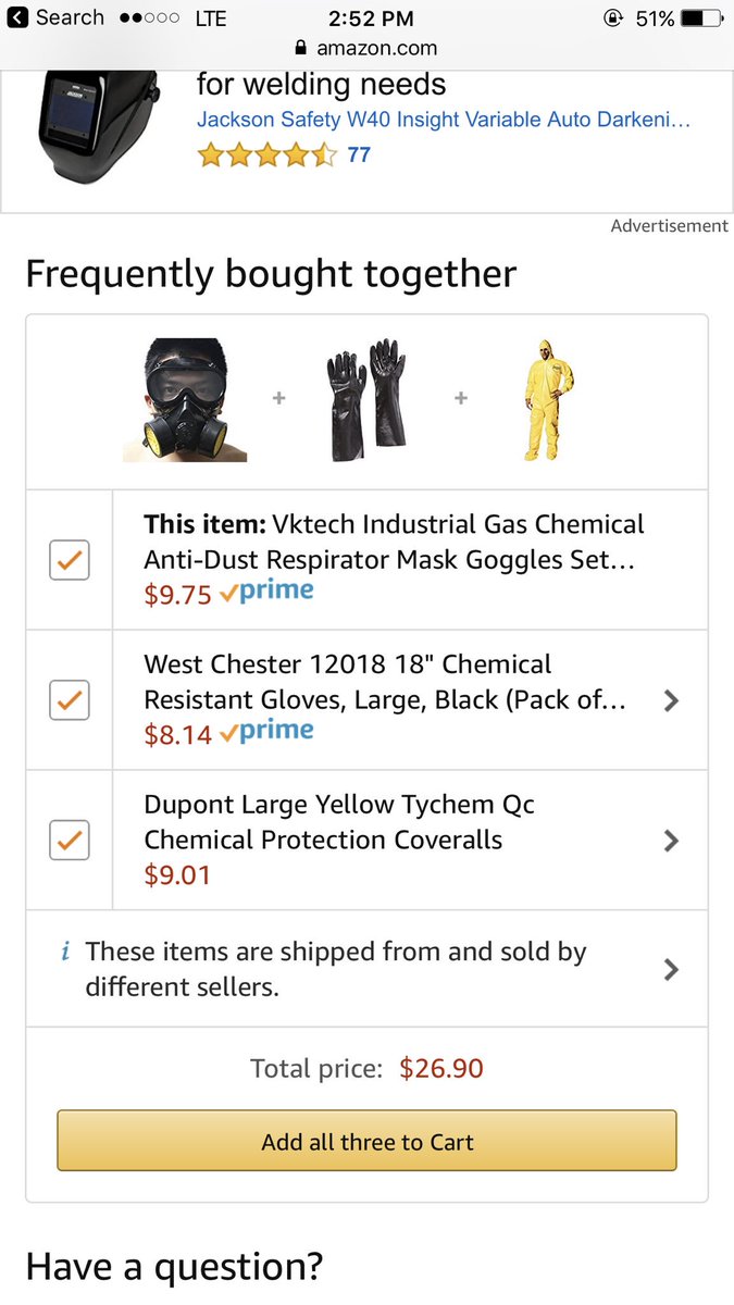 gBgResistance's tweet photo. With us being in nuclear war discussions. Amazon has you survival essentials for only 27 dollars. #BulkUp #OrDie https://t.co/uYVAr5wv7R