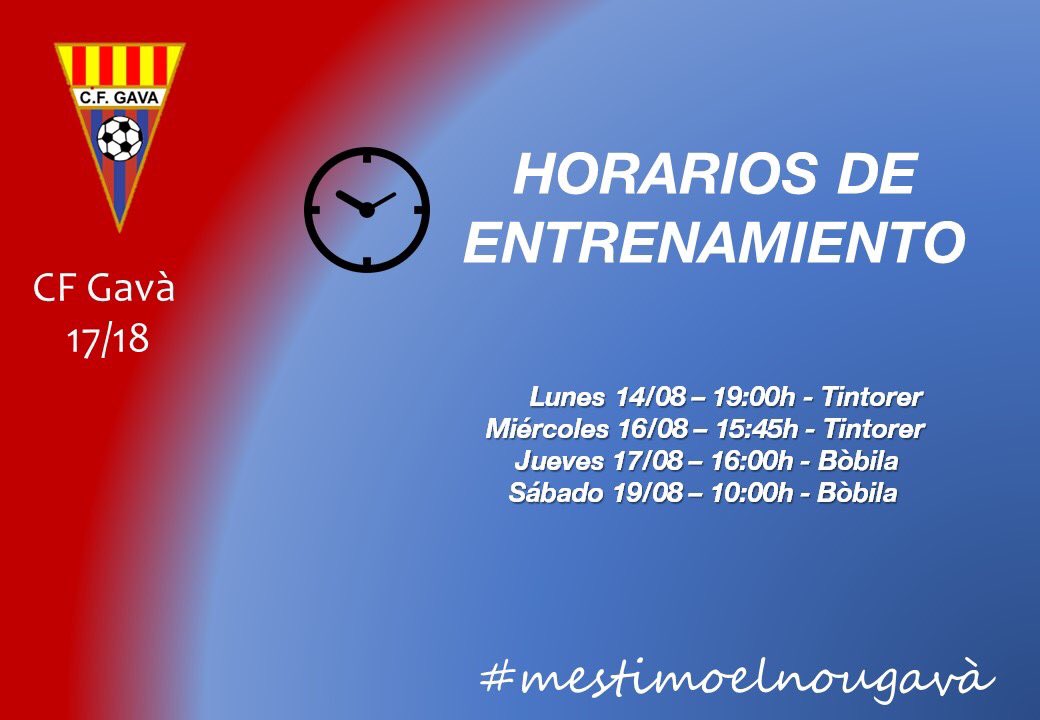 Nos centramos en los entrenamientos de la semana que viene. Se acerca el debut en la competición de liga. Vamos a por todas Gavà!