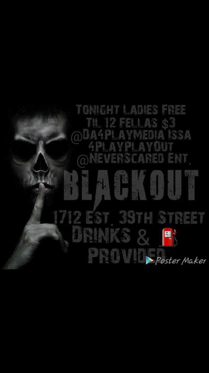 NeverScaredEnt's tweet photo. #SSU21 #SSU
🚧YOUR MOVE FOR TONIGHT🚧
#BLACKOUT 😵
Jungle Juice 👀🤤
Liq 🍺 & ⛽️ provided 💪🏾
#NeverScaredEnt 🤘🏾
#4PLAYGANG 4️⃣ https://t.co/EfO08PdbDI