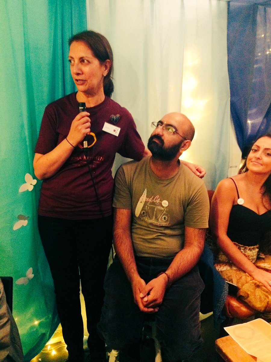RuthfromCanvas's tweet photo. Sitting no.2 of @karma_kitchen - so much love in the room (...tent...) #summerofchange @servicespace 🌈 https://t.co/H9jc8XIkHA