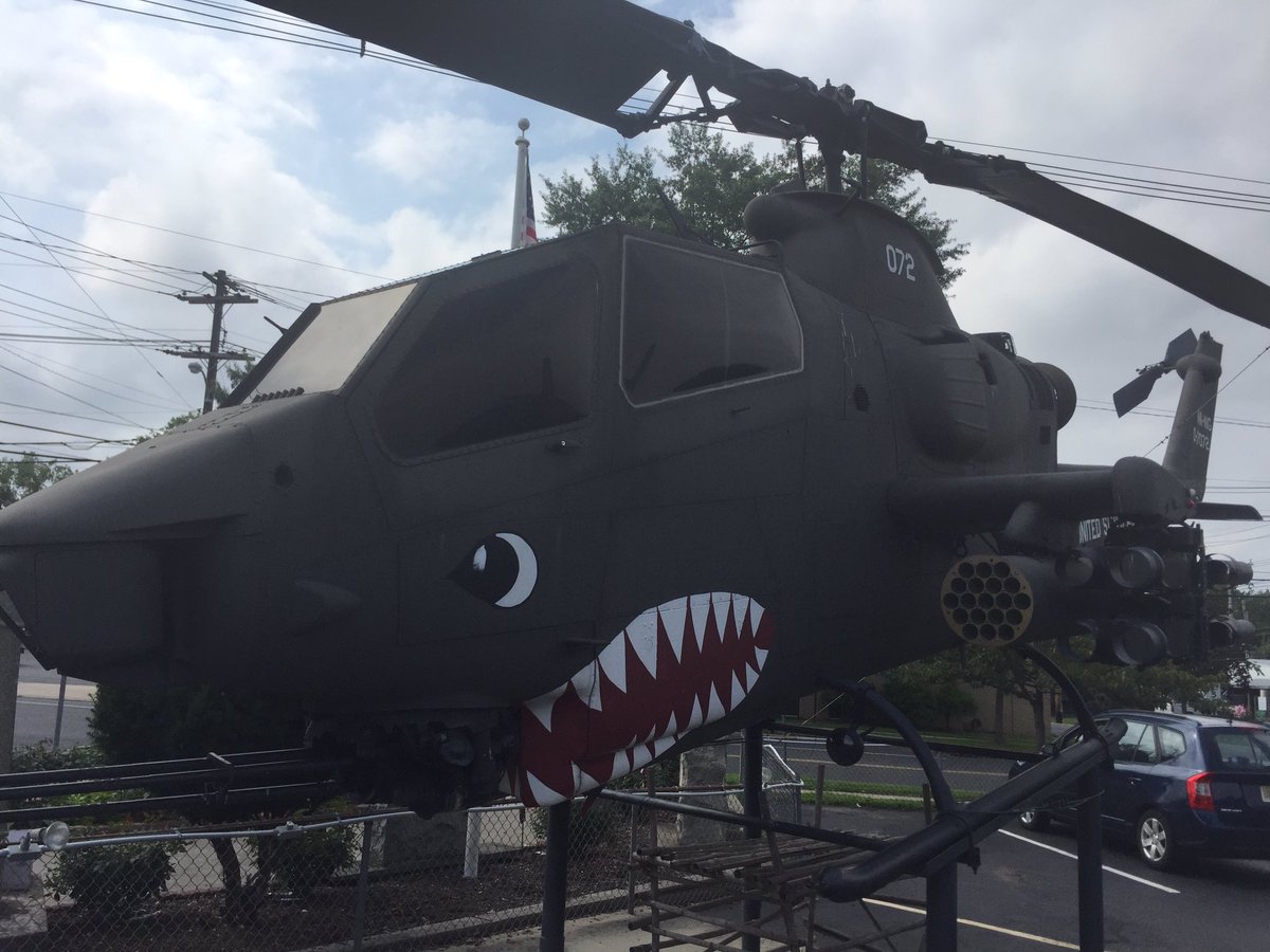 NeilLeone29's tweet photo. Living history in Milltown, NJ at the VFW a Vietnam era Bell AH-1 Cobra. @carey_mtps @Reginio_MTPS https://t.co/1noOl0VrMA