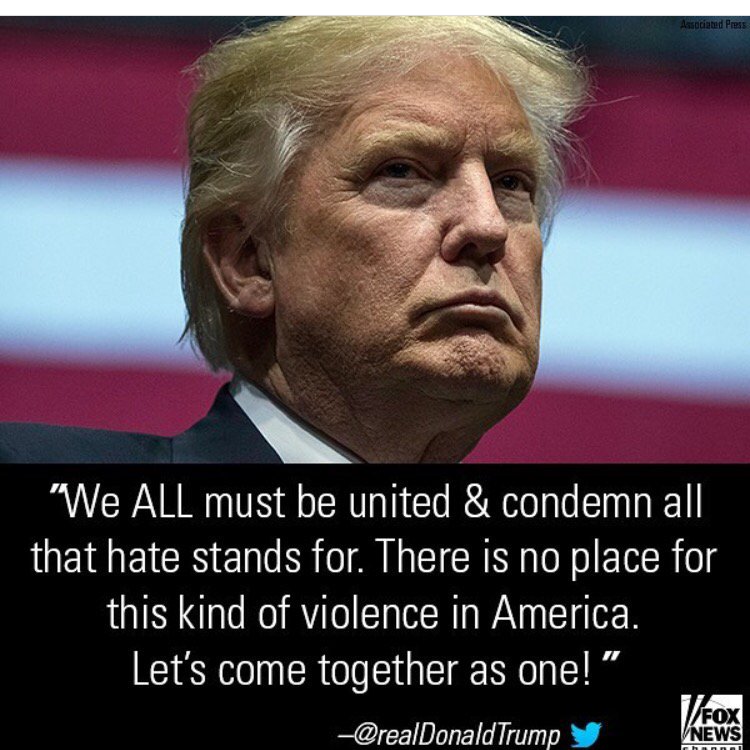 TomiLahren's tweet photo. I 100% condemn what is going on in Charlottesville and so does our President. There's no place for that BS in the USA https://t.co/156q8kTwpG