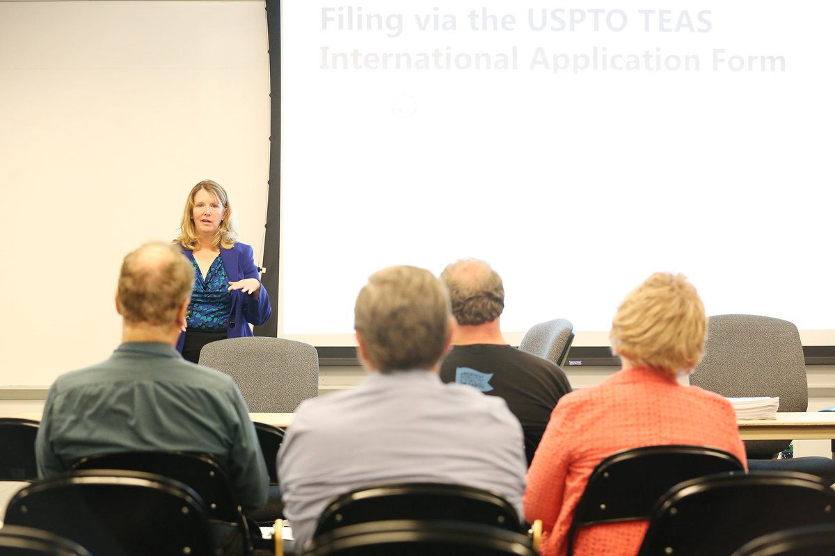 uspto's tweet photo. Invention-Con wraps up after morning sessions with kid inventors, entrepreneur @LisaAscolese, and talks on #trademarks. #InventorEvent https://t.co/5qoS6meMrY