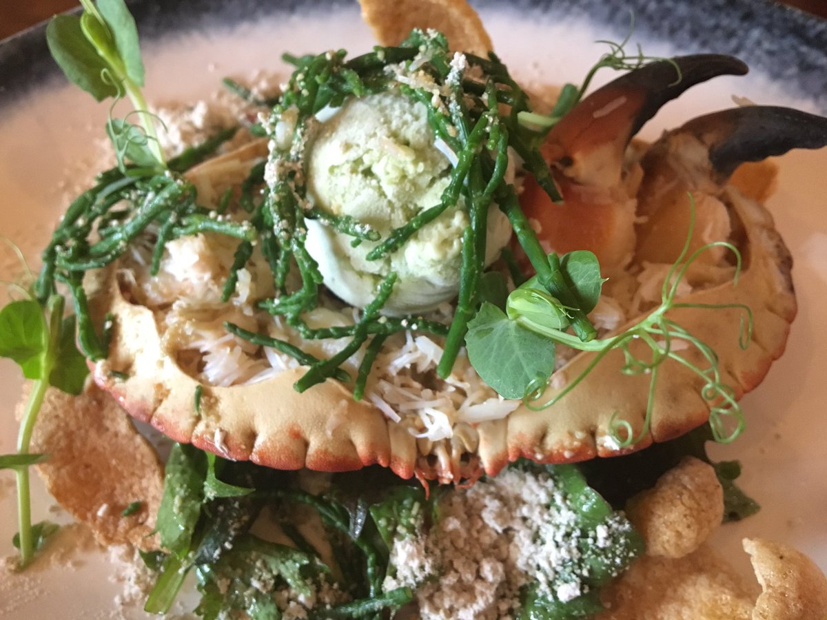 hindleyoung's tweet image. Best birthday lunch @HarbourStarInn The crab with avocado ice cream was fabulous! Thank you @andrewpern &amp;amp; team. x😍#ilovewhitby #whitbycrab 🦀