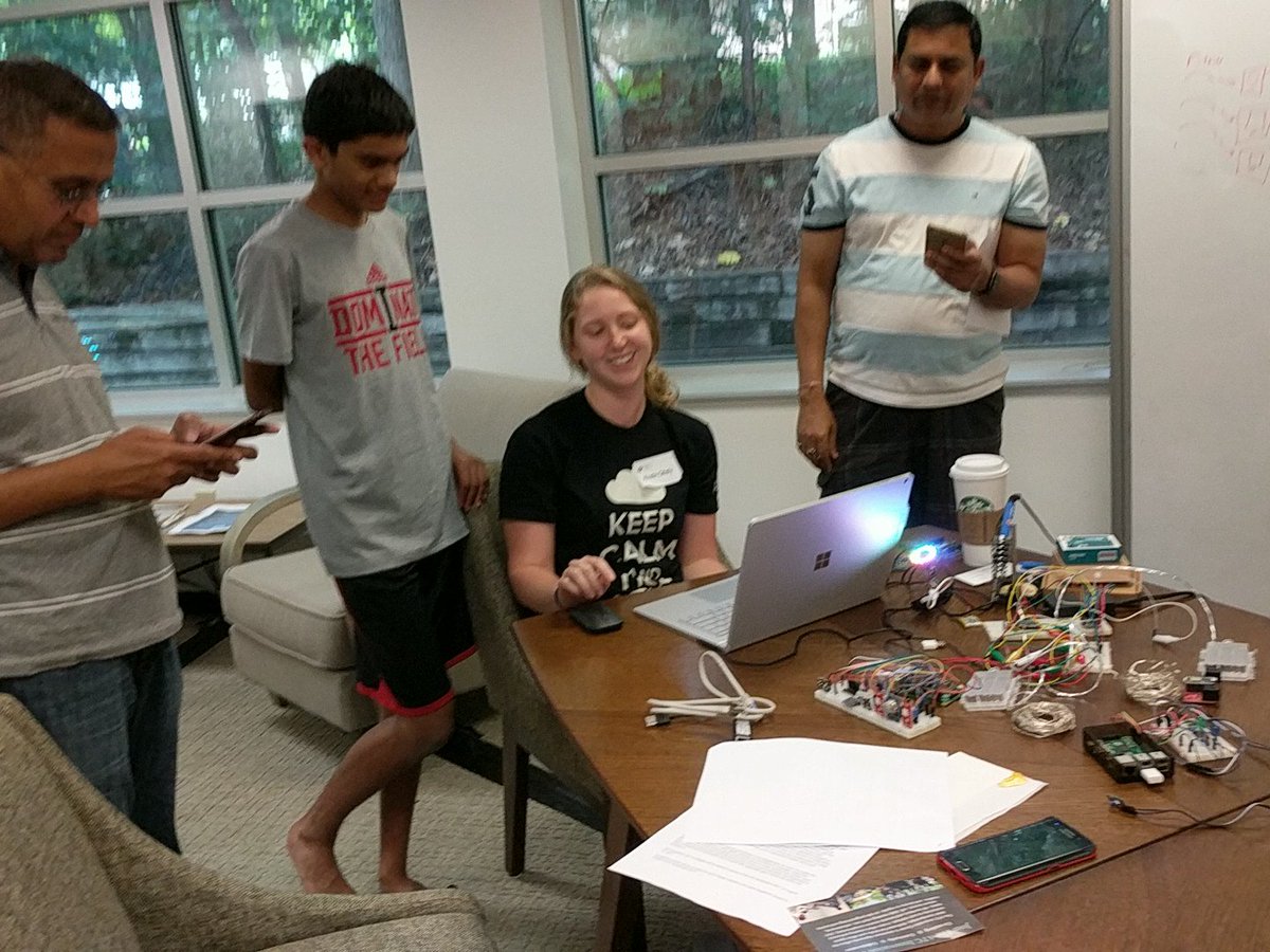 thecarolinedunn's tweet photo. RT IoT_GA "RT DavidCartier2: Having a great time at the #iotgahackathon https://t.co/LSjASe6er5"
