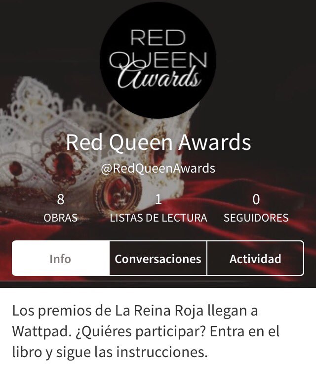 LaReinaRoja6's tweet photo. ¡Red Queen Awards está on fire! Particípa y RT para que todos puedan hacerlo 😉 #Wattpad #RedQueenAwards
https://t.co/uernUAwVOJ https://t.co/0BpyAnuU6c