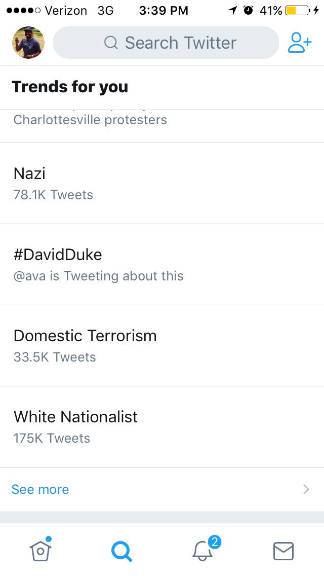 IsaacChins's tweet photo. Trends in America right now in 2017 #charlottesvile #goodalwayswin #Charlotesville https://t.co/RCBQJ4GB9A