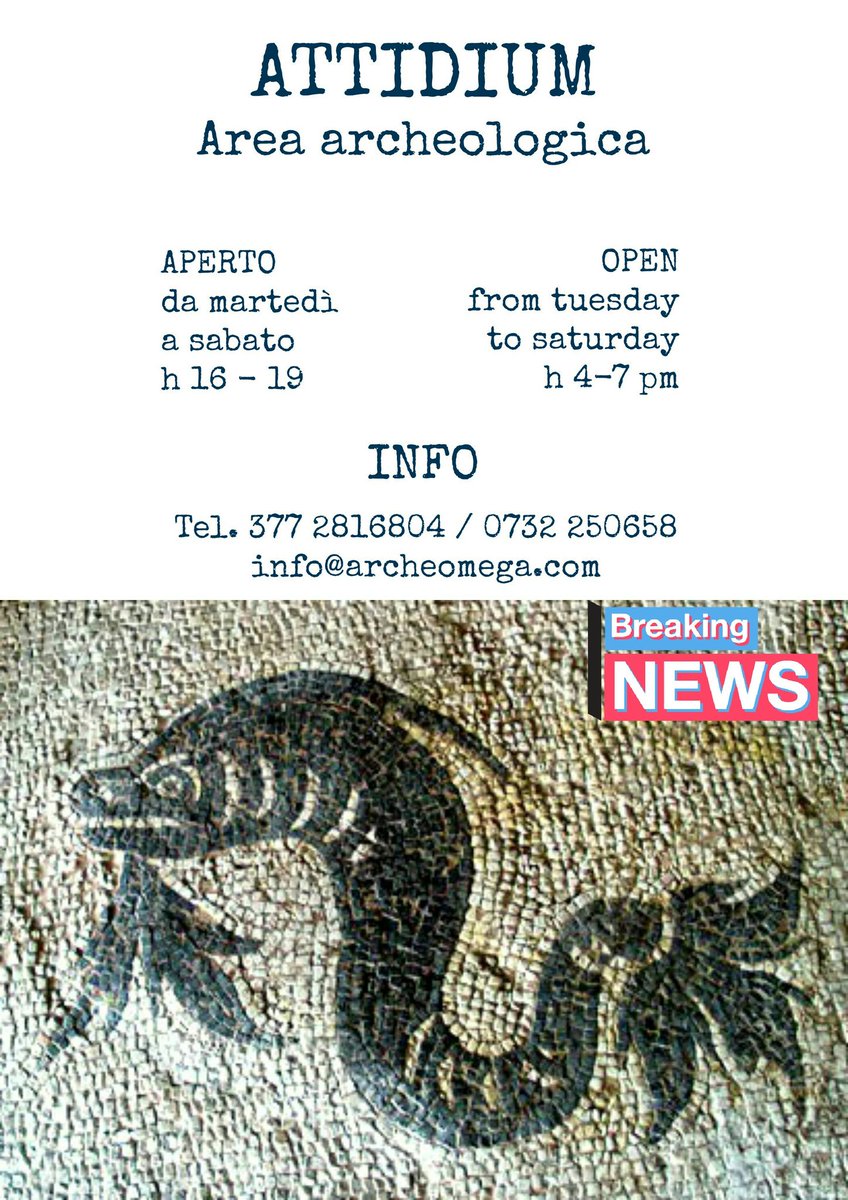 #Attidium open #Fabriano #destinazionemarche <a href="/FabrianoTurismo/">Fabriano Turismo</a> #archeomarche <a href="/viveremarche/">Vivere Marche</a> <a href="/MarcheCultura/">Marche Cultura</a> <a href="/LovingMarche/">Loving Marche</a> <a href="/MarcheTourism/">Marche Tourism</a>