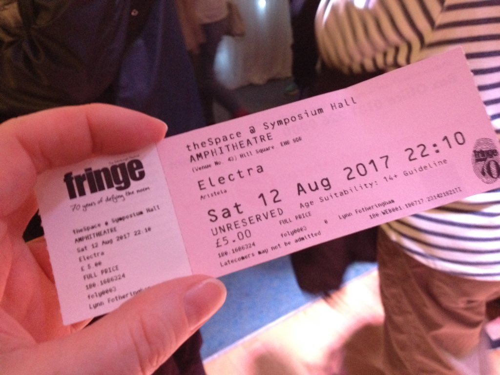 UoNClassics's tweet photo. Spent today catching my breath! Now #euripides #electra by @AristeiaTheatre @edfringe #greektragedy #lecturersontheloose #LynnInEdinburgh https://t.co/ZTsyNdWql0