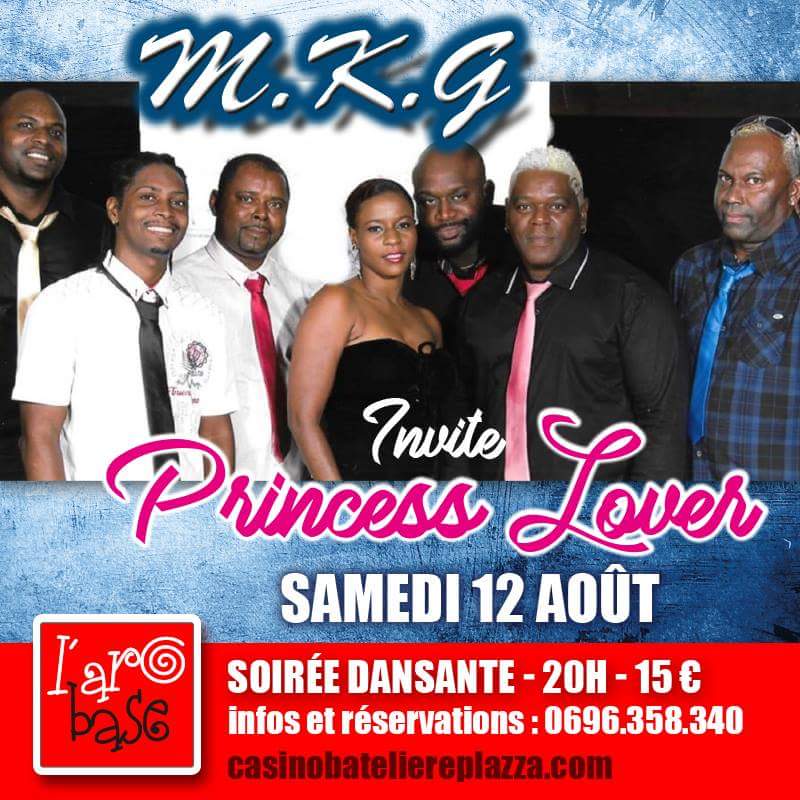 #Martinique #ArObaseEvent #Evenement
Ce samedi soir à #LArobase : le groupe #MKG reçoit #PrincessLover.
Infos/Résas : 0696.358.340