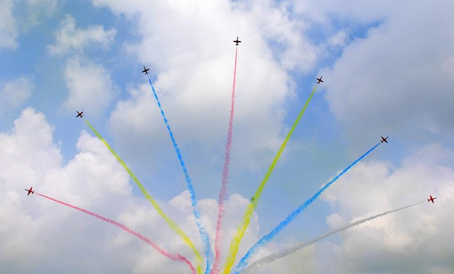 CCTV's tweet photo. A glimpse of China's PLA Air Force Aviation Open Day https://t.co/kR5R6rDSqU