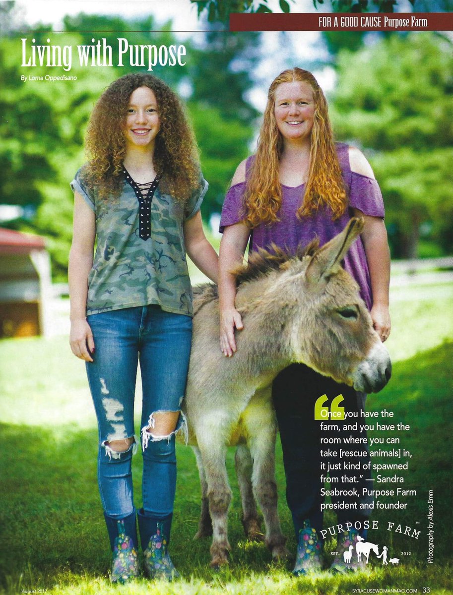 PurposeFarm's tweet image. Pick up a copy of @SyrWomanMag in stores now! Thanks to Lorna for writing a great article &amp;amp; Alexis Emm for the pics! syracusewomanmag.com/2017/07/28/pur…