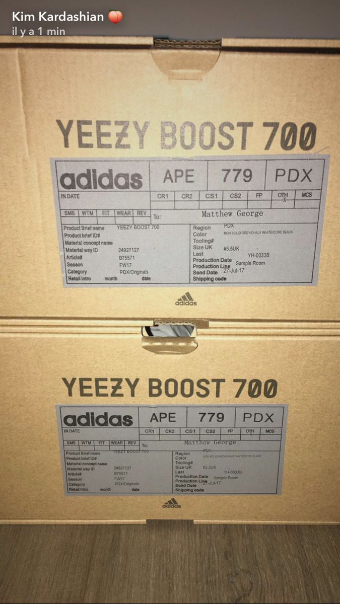 real yeezy 700 box