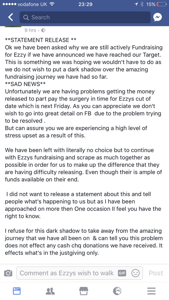 ezzyswishtowalk's tweet photo. ***NEWS 😞SAD times for 3yr old LITTLE Ezzys wish to walk  PLS RT for support ❤️ pls read statement https://t.co/QJ2Ti5Rmht