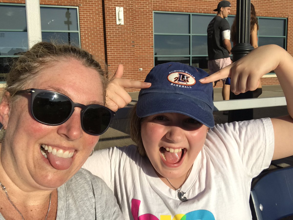 Having fun as the ten millionth...or so fans. And it's only one million degrees! #wearebulls <a href="/durhambulls/">Durham Bulls</a>