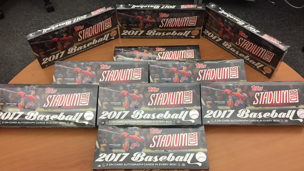 MLB's tweet photo. Ten, that’s right, TEN @Topps Stadium boxes are being giving away to YOU.

RT for a chance to win. #MLBCards https://t.co/8VYc2rGkew