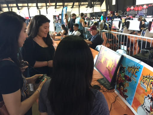 playSBP's tweet photo. Day 1 of @iBUYPOWER #IBPGameFest (Across from the Intel booth)! Tweet a selfie playing it to @playSBP to enter to win a code for the game! https://t.co/QAMqv8av3m