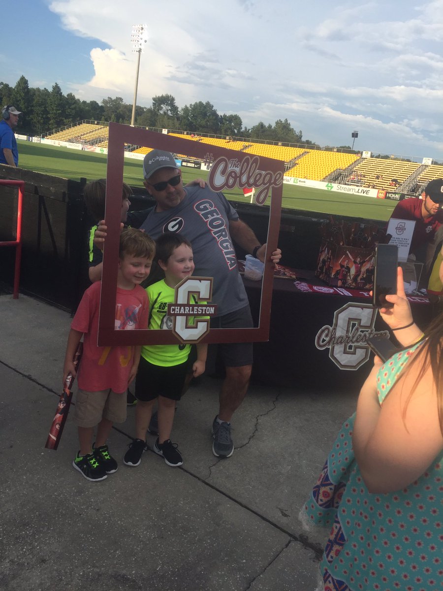 ClydetheCougar's tweet photo. It's CofC Night at the Charleston Battery! Our @COFCSoccer and @CofCWSOC teams are getting recognized at halftime! https://t.co/ZrbMr6AEJi