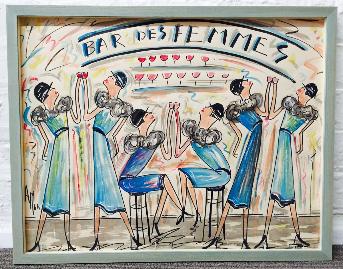 TheArtStudioUK's tweet photo. "Bar des femmes" &amp; "Cafe de Paris" framed for one of our London based customers #Framing #bespokeframing #art #artgallery #frenchart https://t.co/WKhvMk0AVx