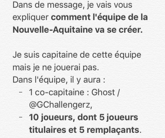 bitaude's tweet photo. Voici le déroulement pour être joueurs de l'équipe de Nouvelle-Aquitaine. ⚔️

Bonne chance à toutes les autres régions. 🍀💪🏻

RT 🔁 https://t.co/9NB94qOkOT