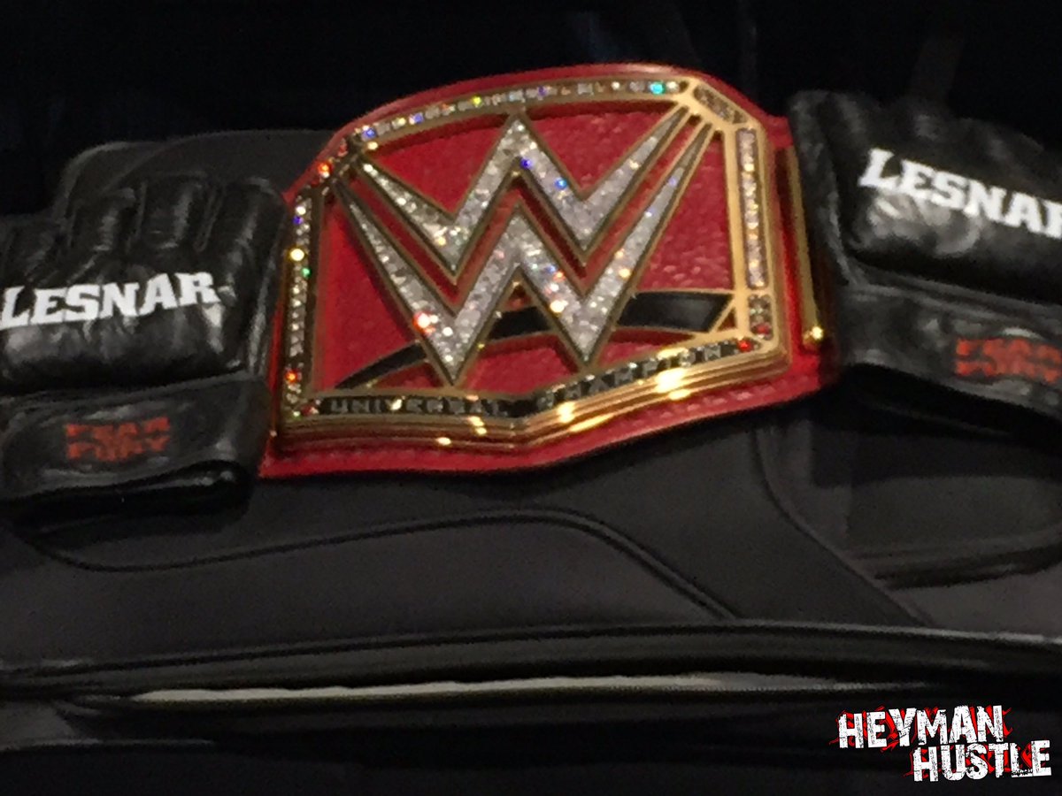HeymanHustle's tweet photo. Getting ready for #WWEtampa 
@BrockLesnar @WWE
The reigning, defending .... https://t.co/PEd2ATXD2K