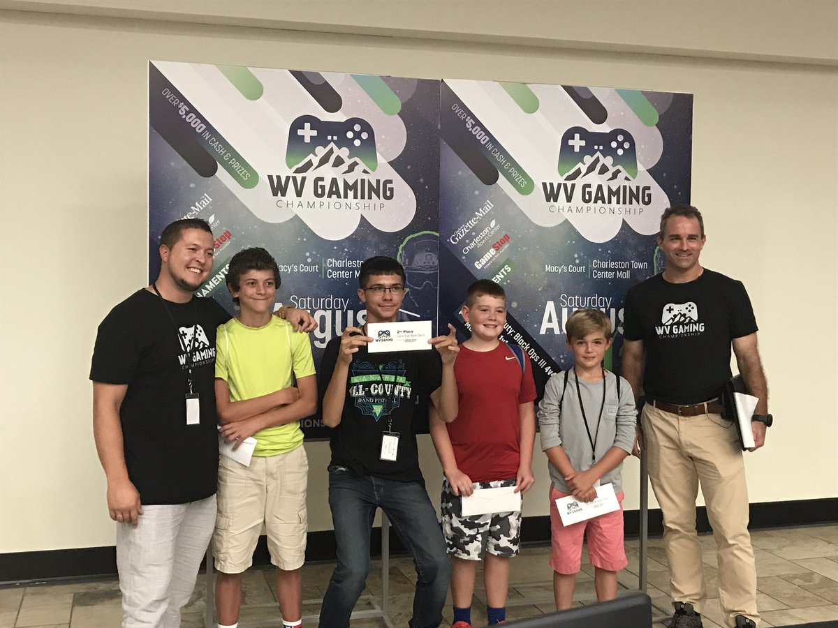 BenSalango's tweet photo. Second place finishers in the #wvgc. $1,000 isn't too bad for playing video games. Thank you @wvgazettemail for a fun tournament https://t.co/UhZAWisQa9