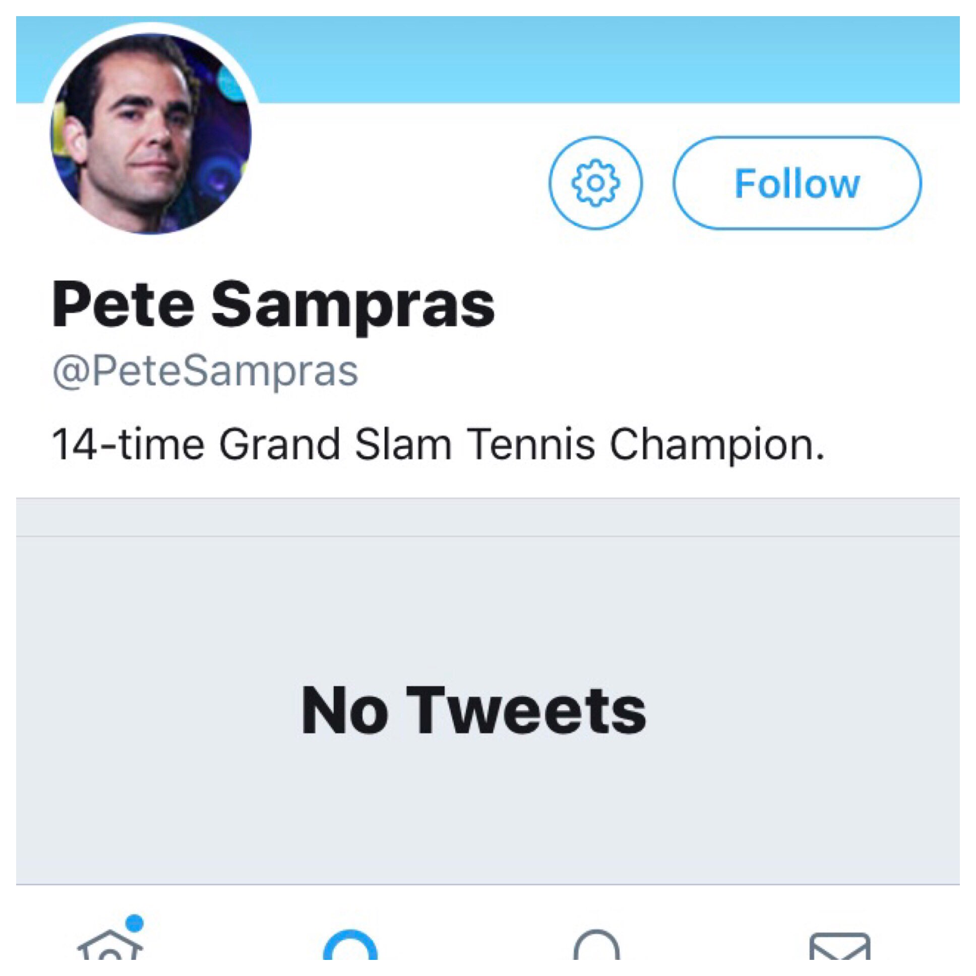 Happy birthday to the great Pete Sampras. First message coming any year now. 