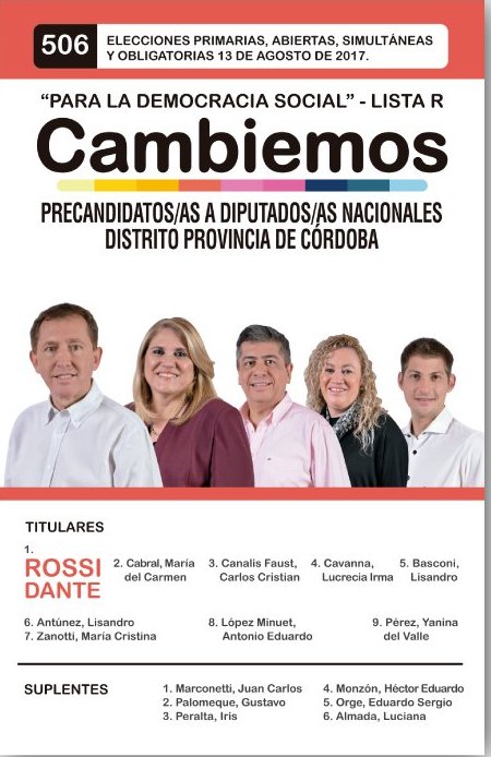noticias_centro's tweet photo. #Cba #Elecciones2017 Esta es la boleta que presentará mañana @cambiemos #ParaLaDemocraciaSocial https://t.co/zAOf06DZnq