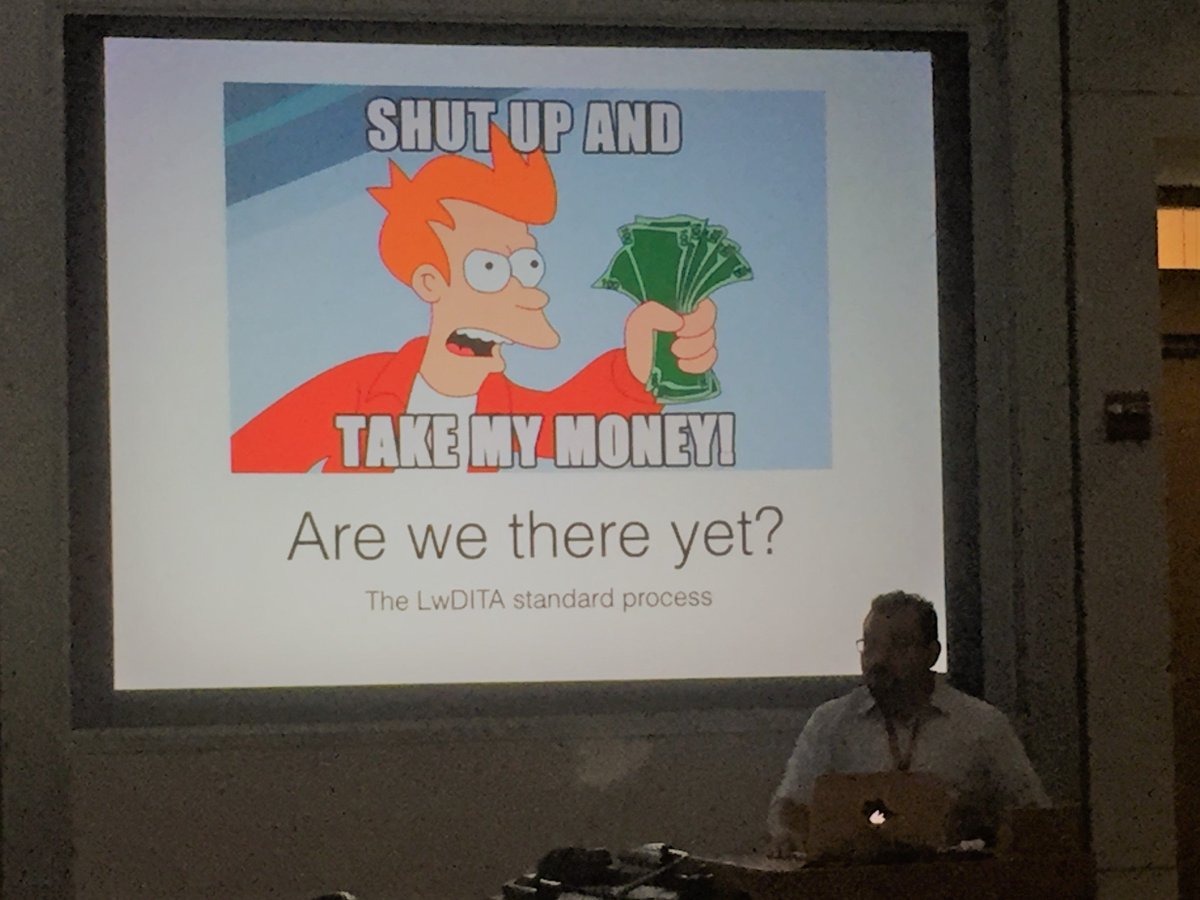 KeithIXIASOFT's tweet image. @carlosevia talking about the pent-up demand for #LwDITA at #sigdoc17 ;) #techcomm